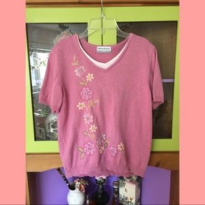 🌷flower knit top🌷